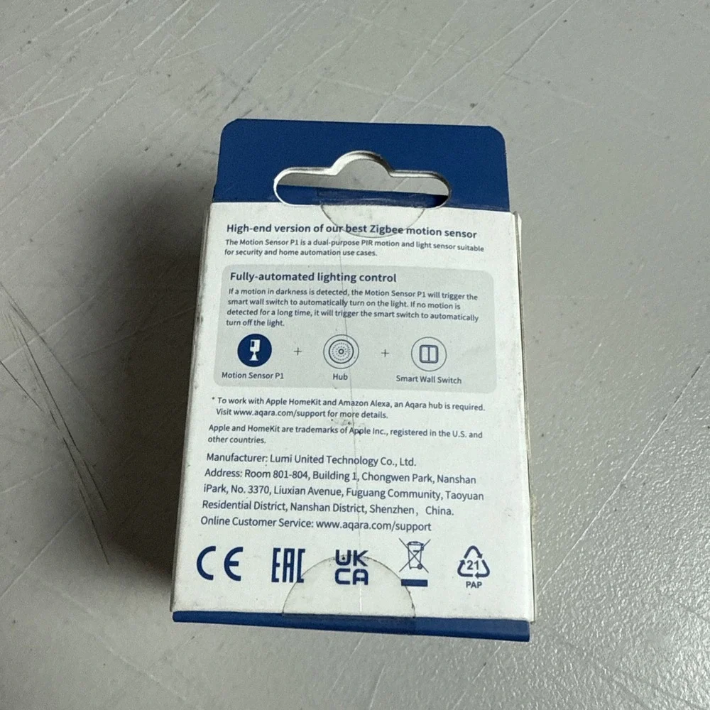 Aqara Motion Sensor P1 Requires AQARA HUB 5-Year Battery Life